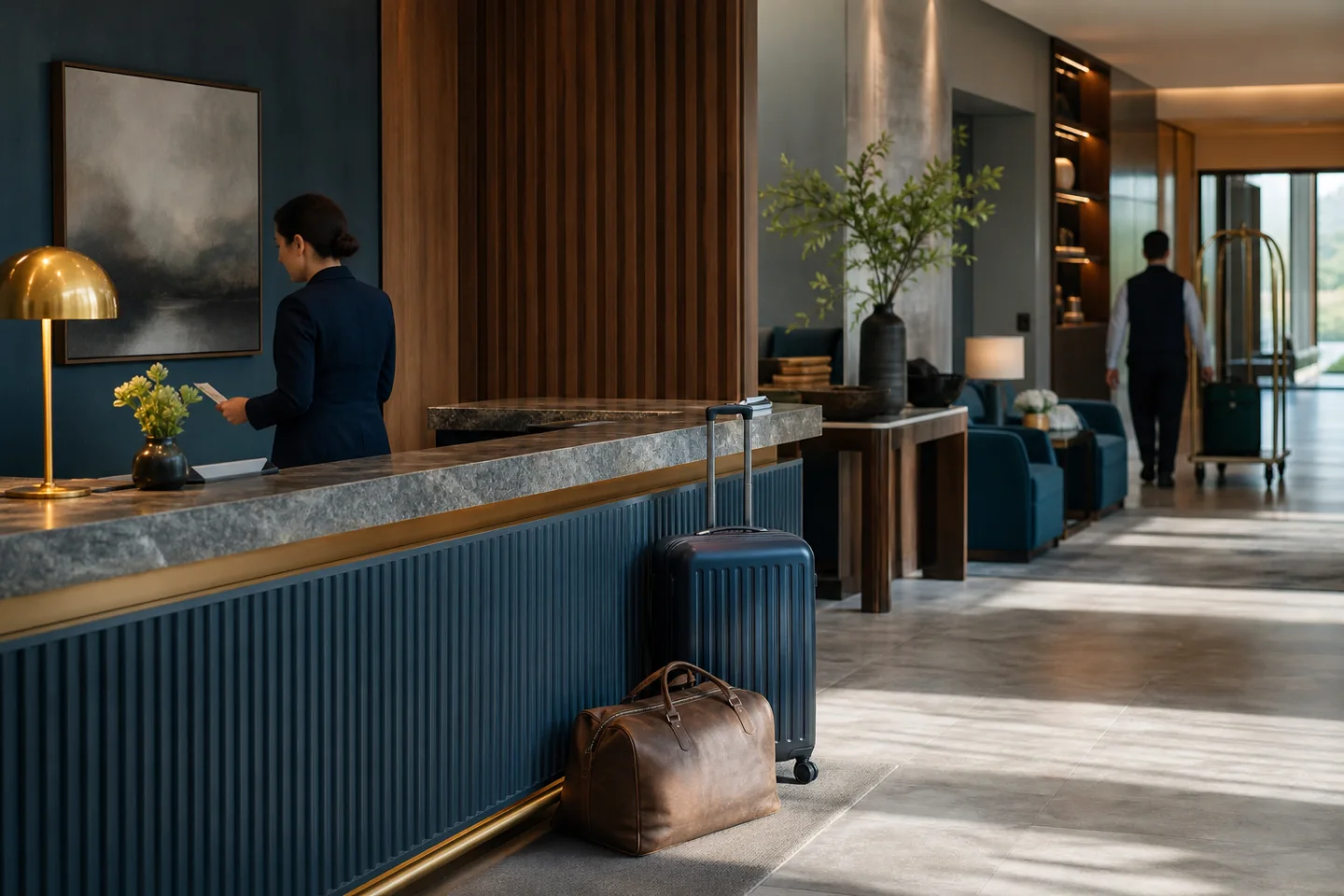 Otel resepsiyonu, misafir karşılama ve konaklama operasyonu